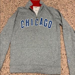 PINK chicago cubs quarter zip